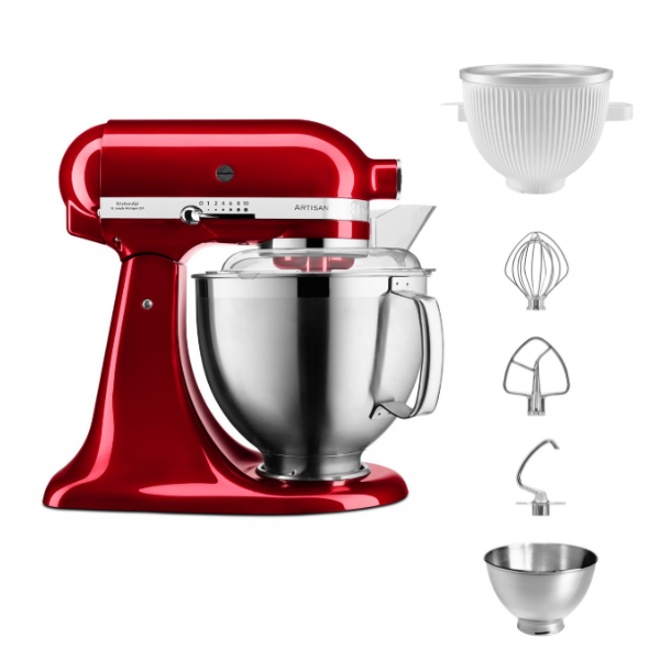 KitchenAid Artisan 5KSM185 Küchenmaschine 4,8 L Eiszubereiter Set