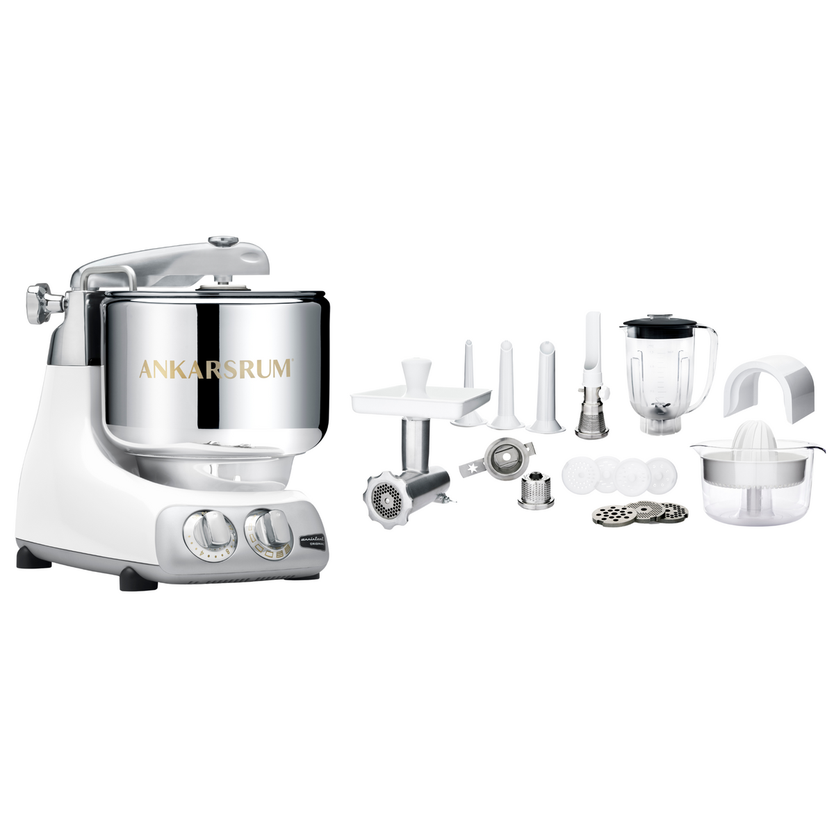 Ankarsrum Küchenmaschine Allrounderset mit Deluxe Zubehörset