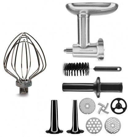 KitchenAid Metallfleischwolf und TschimmWhip Schneebesen Set