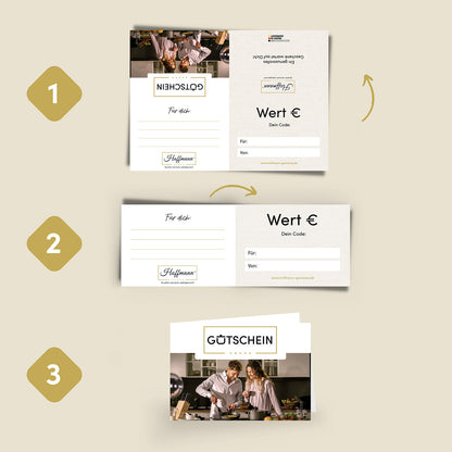 Digitaler Geschenkgutschein mit schöner Druckvorlage